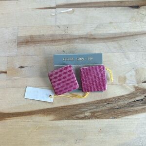 New with tags vintage clip on earrings snakeskin